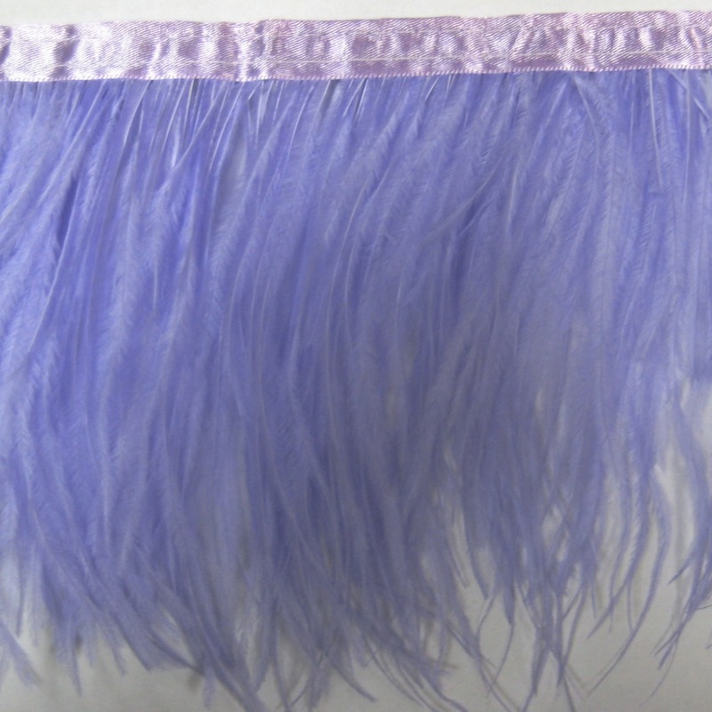 OSTRICH FRINGE LAVENDER BLUE